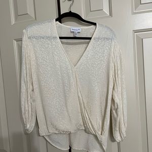 Ivory leopard print top